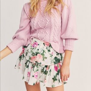 Ruffle Mini skirt in ballet blush!